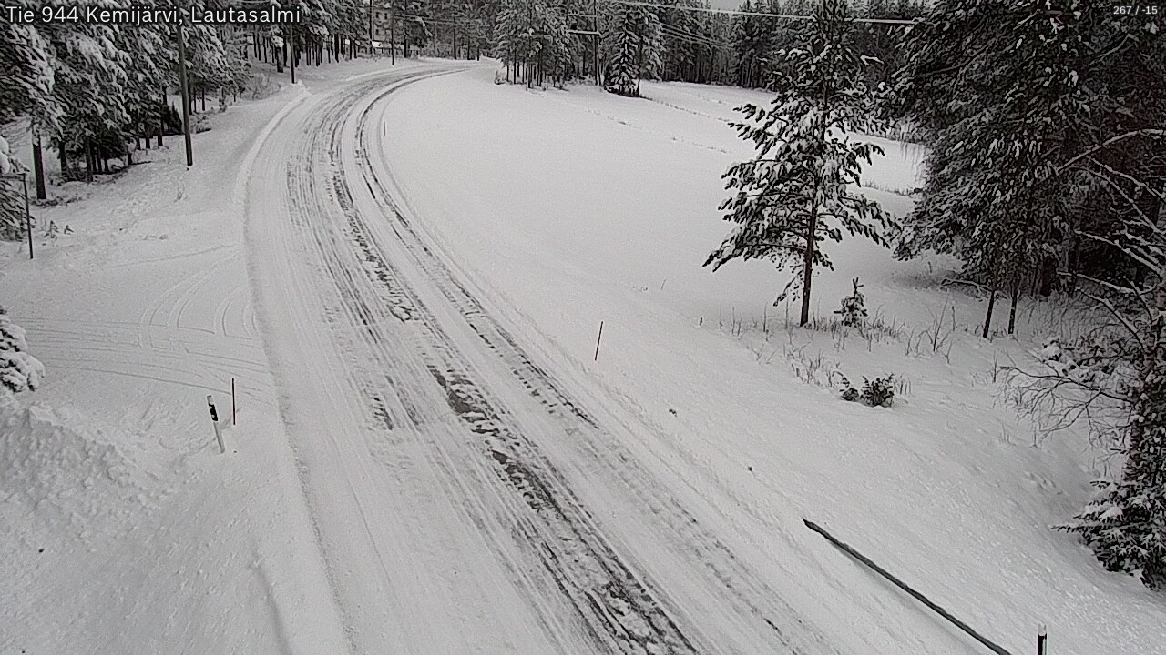 Weather Camera Image Väg 944 Kemijärvi, Lautasalmi, Kemijärvi, Lappi