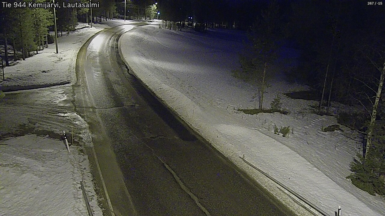 Weather Camera Image Väg 944 Kemijärvi, Lautasalmi, Kemijärvi, Lappi