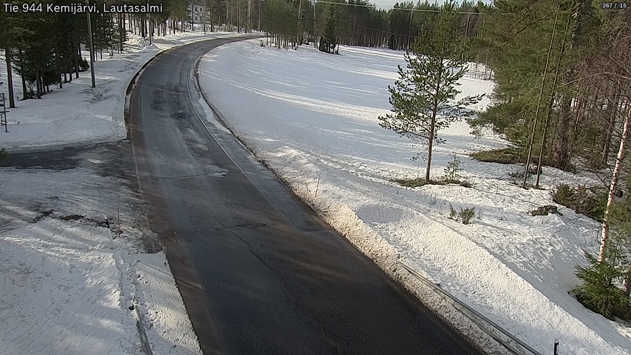 Weather Camera Image Väg 944 Kemijärvi, Lautasalmi, Kemijärvi, Lappi