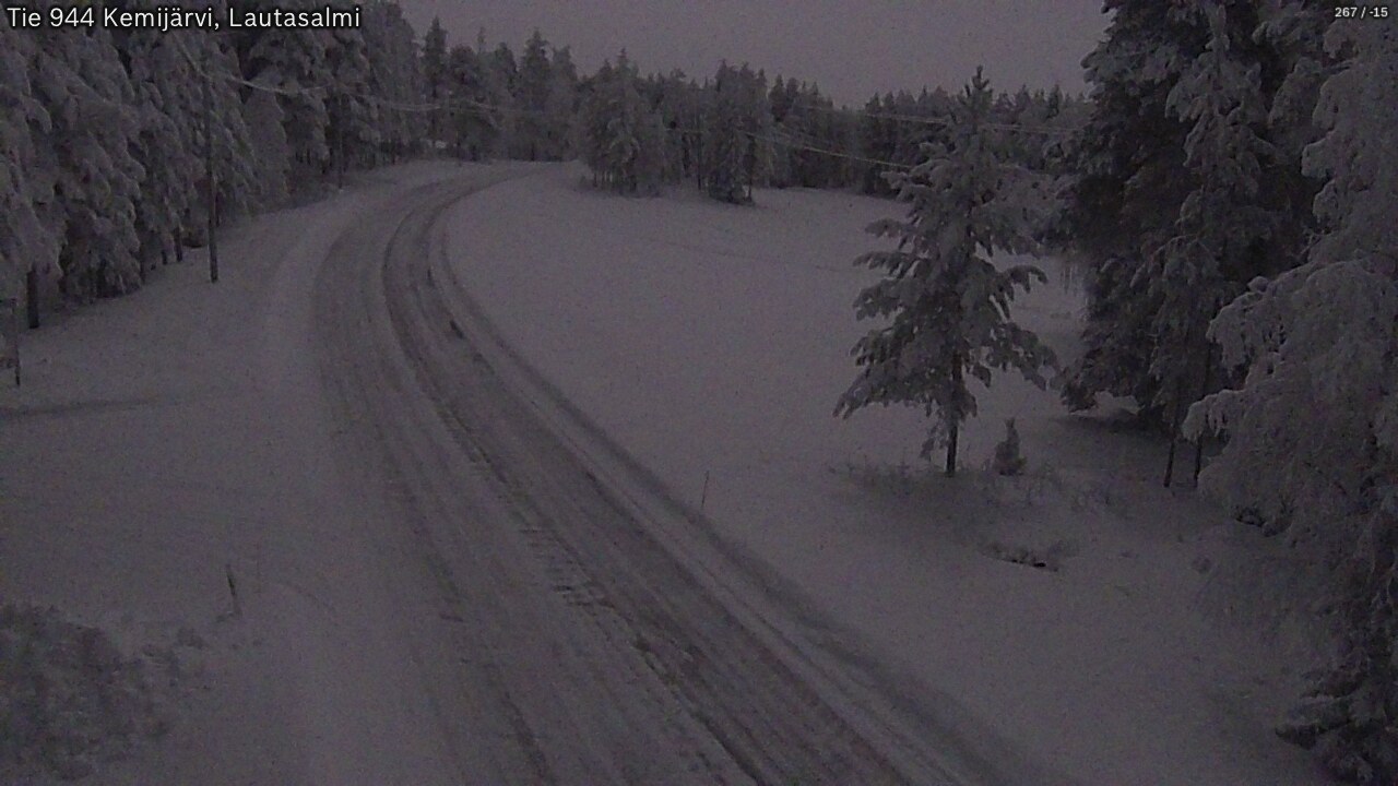 Kelikamerat Kuva Tie 944 Kemijärvi, Lautasalmi, Kemijärvi, Lappi