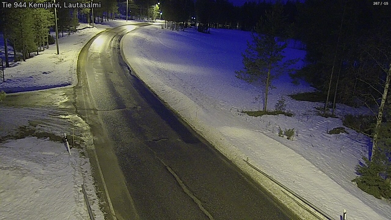 Weather Camera Image Väg 944 Kemijärvi, Lautasalmi, Kemijärvi, Lappi