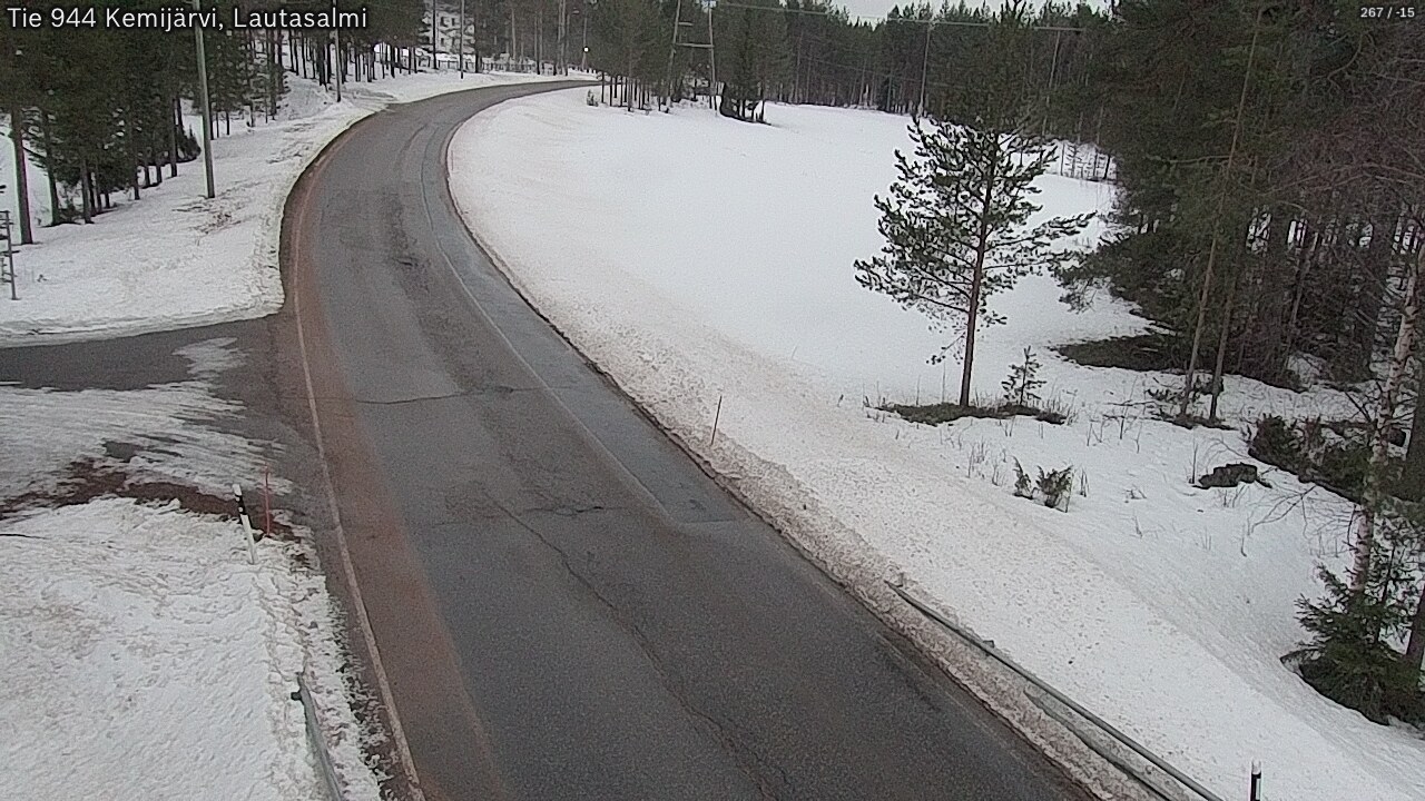 Weather Camera Image Väg 944 Kemijärvi, Lautasalmi, Kemijärvi, Lappi