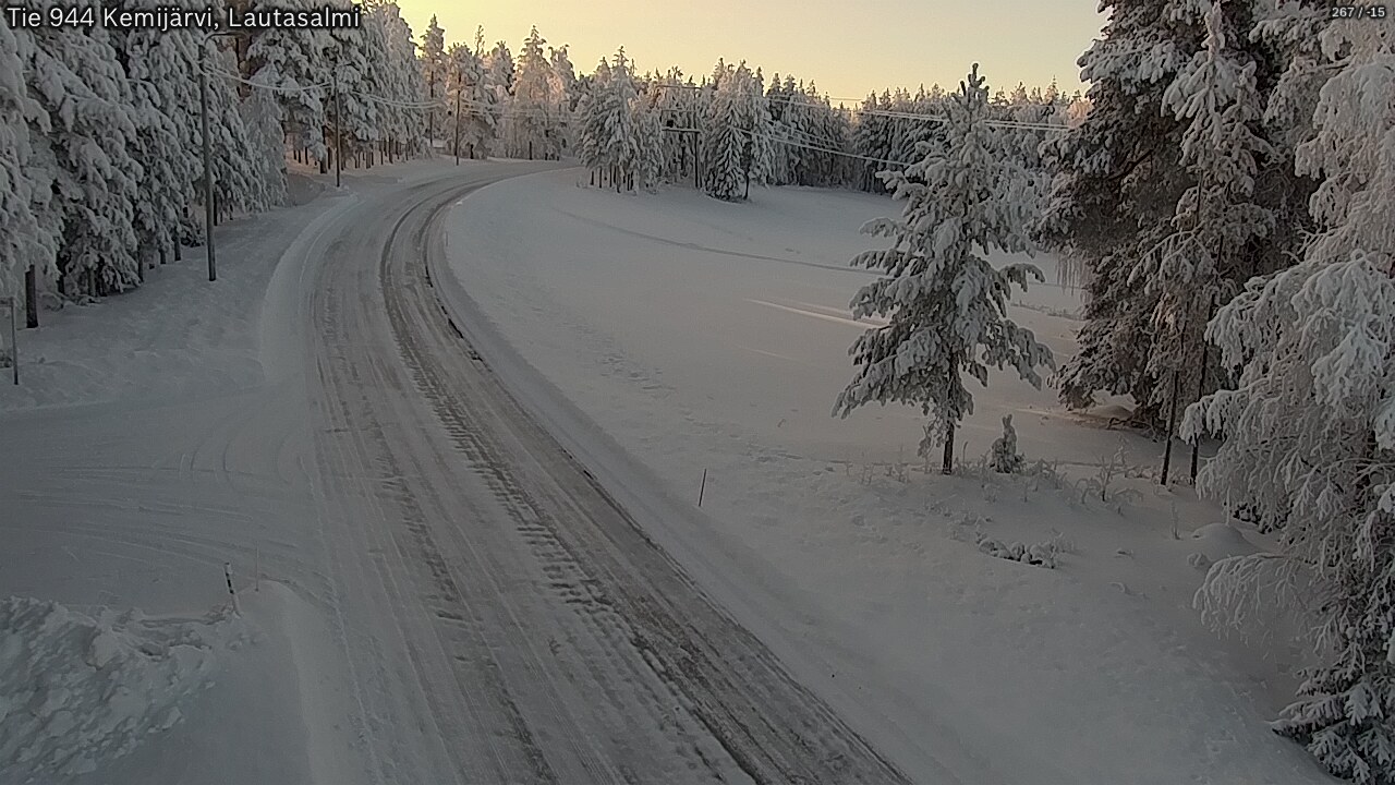 Weather Camera Image Road 944 Kemijärvi, Lautasalmi, Kemijärvi, Lappi