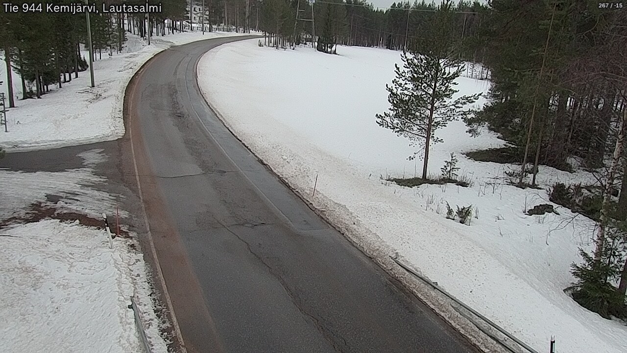 Weather Camera Image Väg 944 Kemijärvi, Lautasalmi, Kemijärvi, Lappi