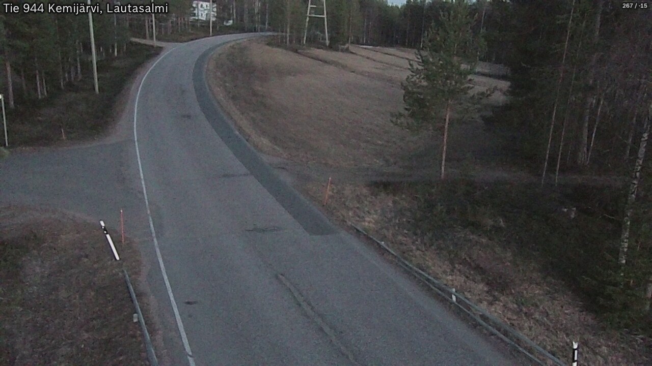 Weather Camera Image Väg 944 Kemijärvi, Lautasalmi, Kemijärvi, Lappi