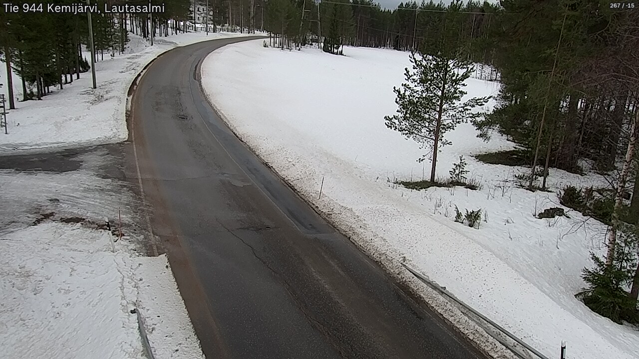 Weather Camera Image Väg 944 Kemijärvi, Lautasalmi, Kemijärvi, Lappi