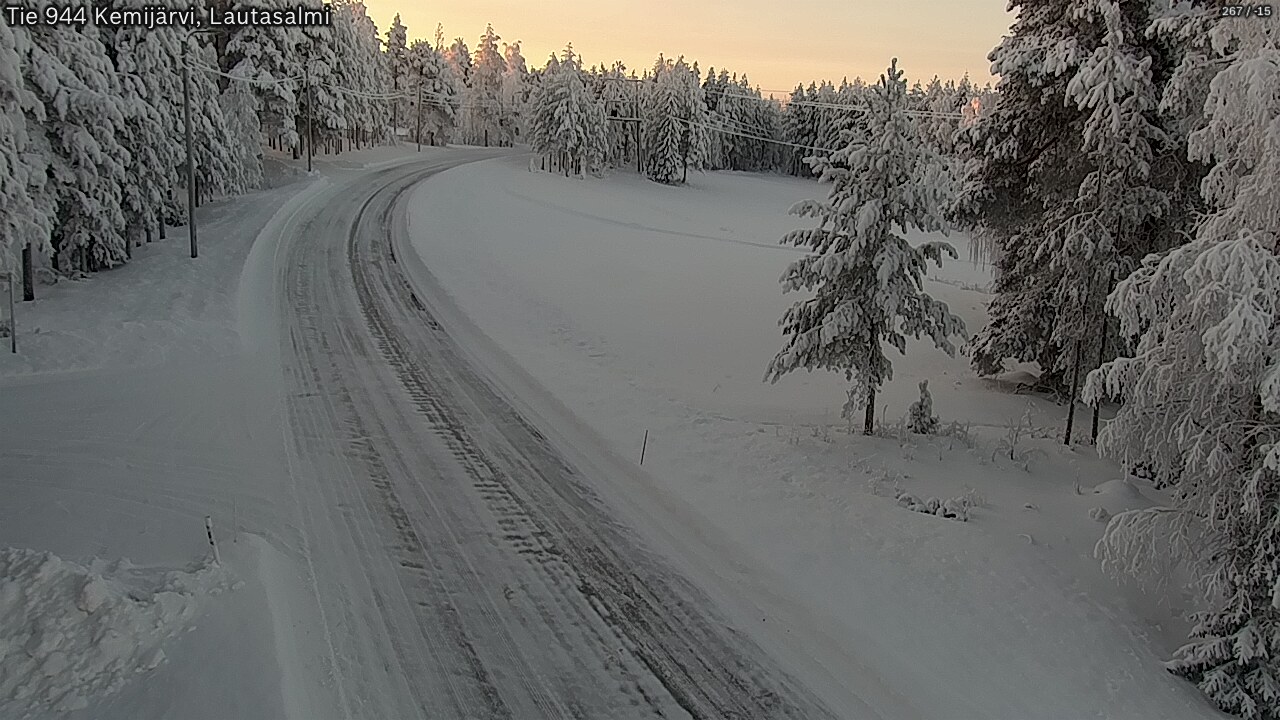 Weather Camera Image Road 944 Kemijärvi, Lautasalmi, Kemijärvi, Lappi