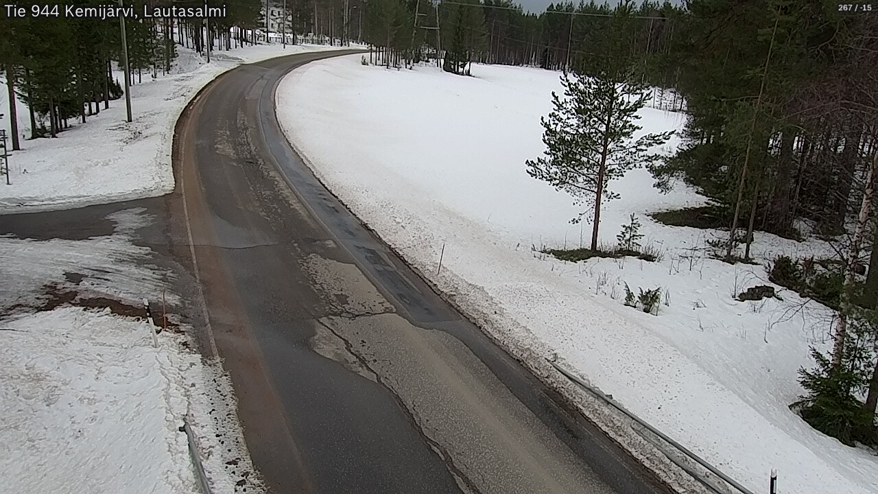 Weather Camera Image Väg 944 Kemijärvi, Lautasalmi, Kemijärvi, Lappi