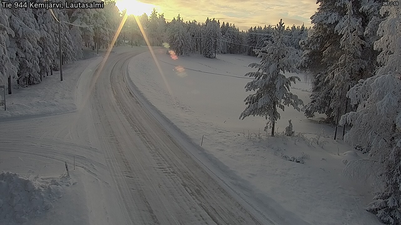 Kelikamerat Kuva Tie 944 Kemijärvi, Lautasalmi, Kemijärvi, Lappi