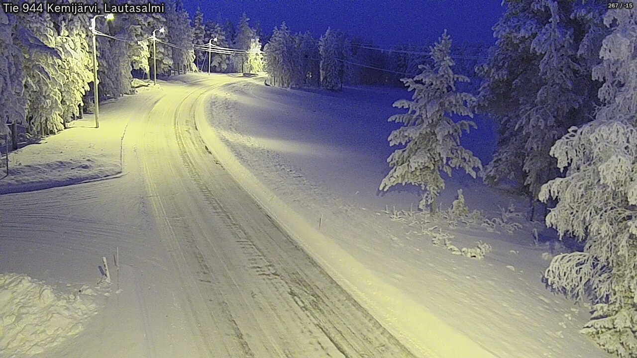 Kelikamerat Kuva Tie 944 Kemijärvi, Lautasalmi, Kemijärvi, Lappi