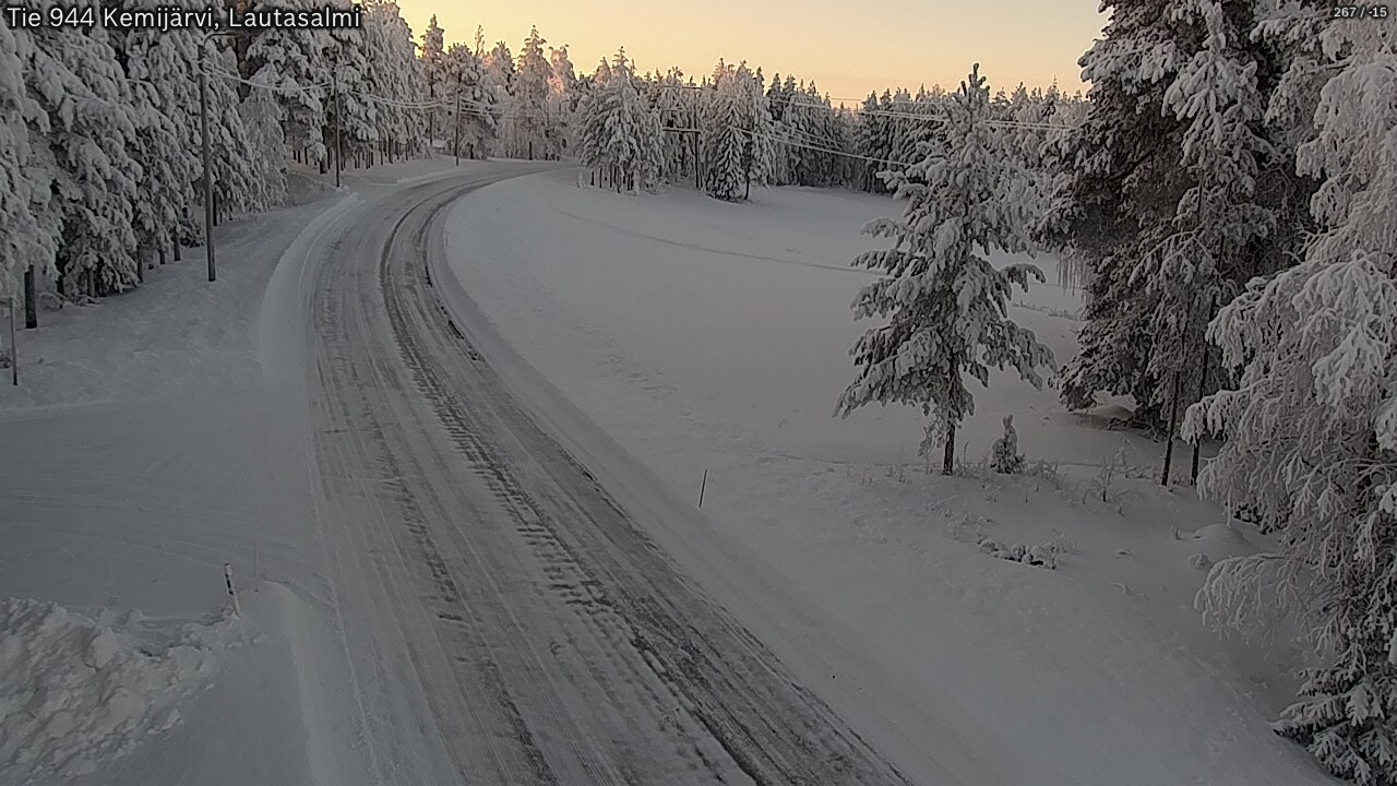 Weather Camera Image Road 944 Kemijärvi, Lautasalmi, Kemijärvi, Lappi