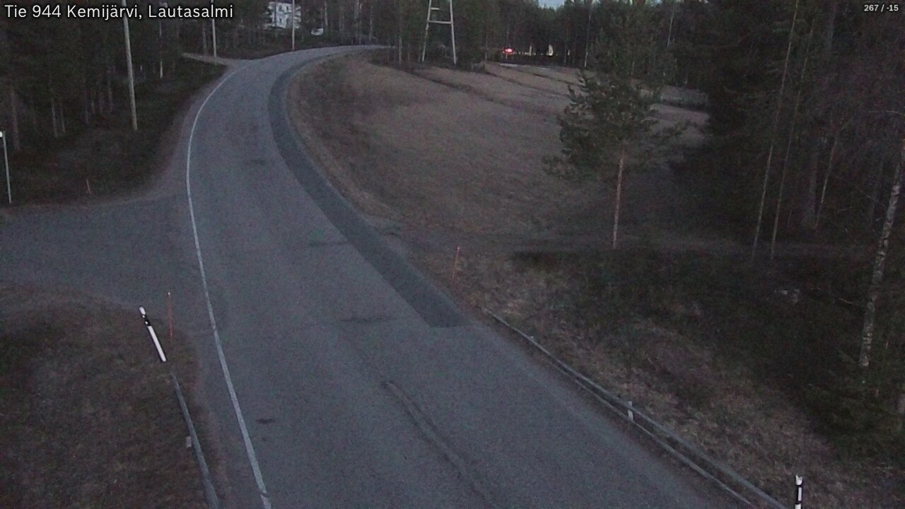 Weather Camera Image Väg 944 Kemijärvi, Lautasalmi, Kemijärvi, Lappi