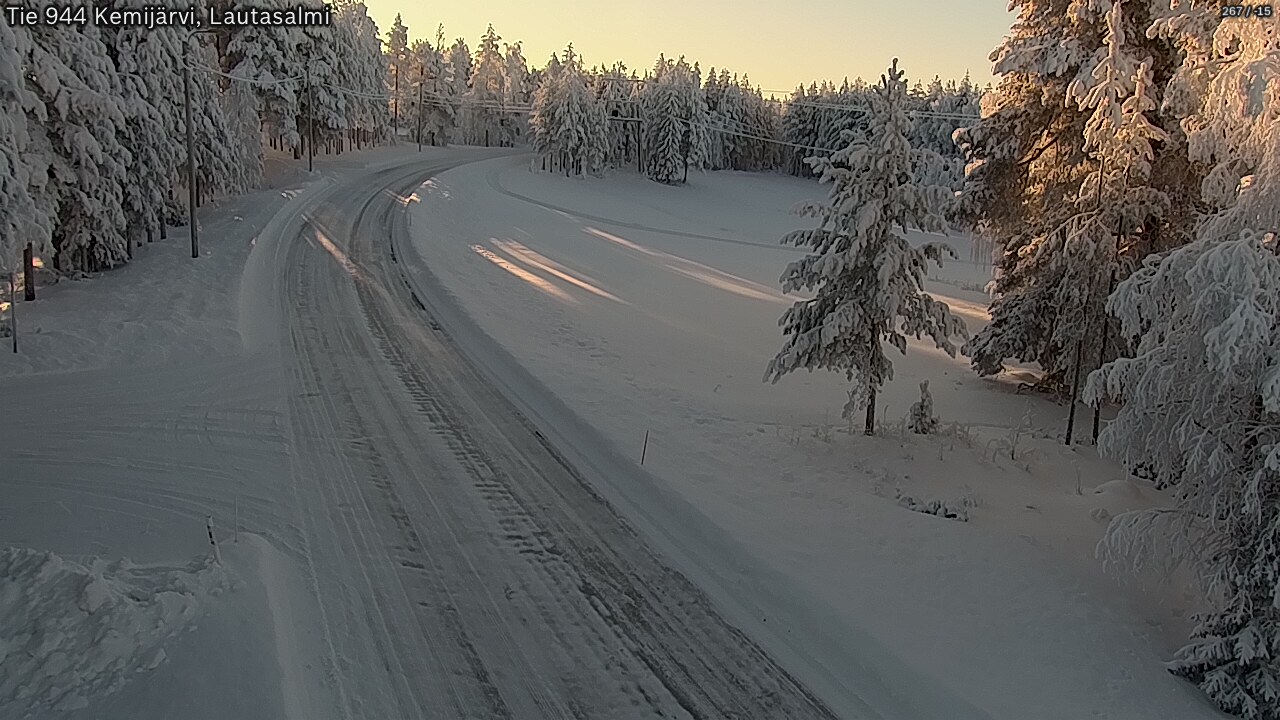 Weather Camera Image Road 944 Kemijärvi, Lautasalmi, Kemijärvi, Lappi