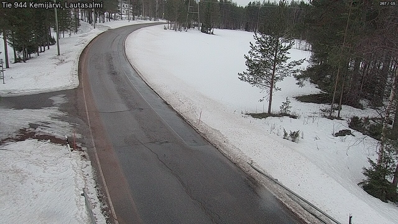 Weather Camera Image Väg 944 Kemijärvi, Lautasalmi, Kemijärvi, Lappi