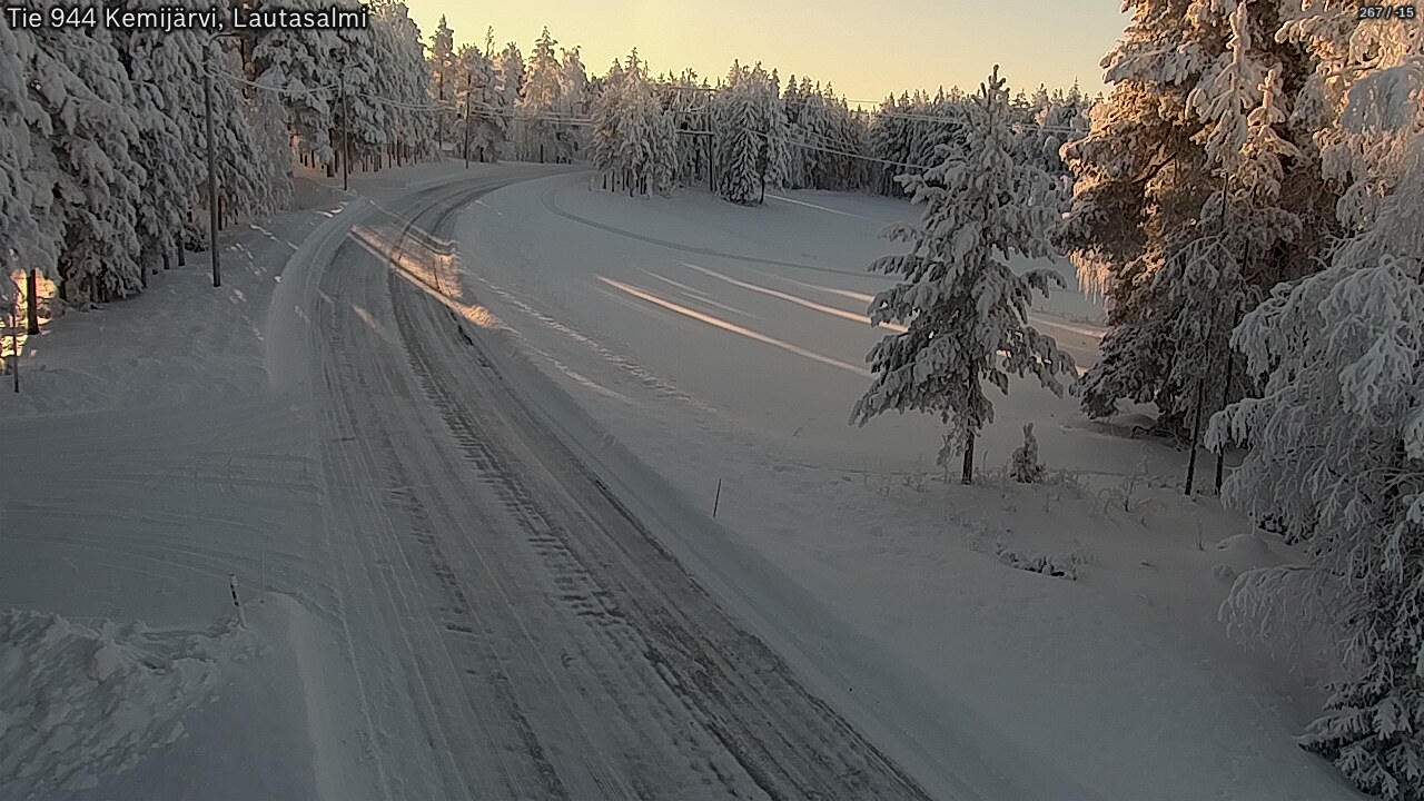 Weather Camera Image Road 944 Kemijärvi, Lautasalmi, Kemijärvi, Lappi