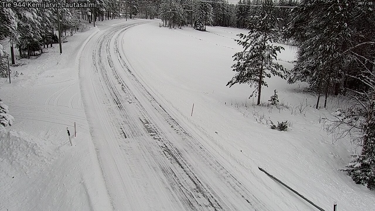 Weather Camera Image Väg 944 Kemijärvi, Lautasalmi, Kemijärvi, Lappi
