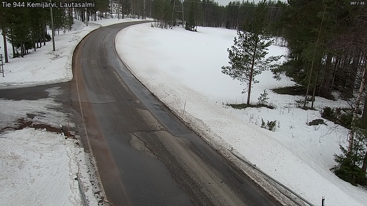 Weather Camera Image Väg 944 Kemijärvi, Lautasalmi, Kemijärvi, Lappi