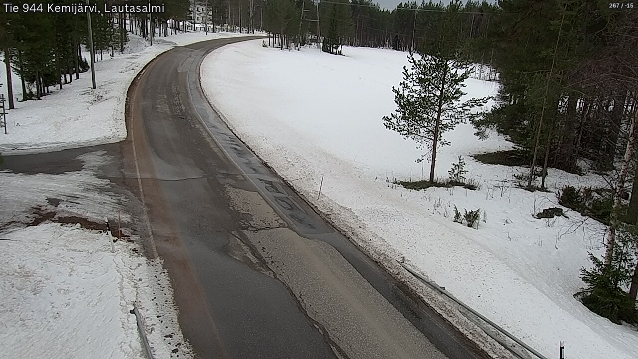 Weather Camera Image Väg 944 Kemijärvi, Lautasalmi, Kemijärvi, Lappi
