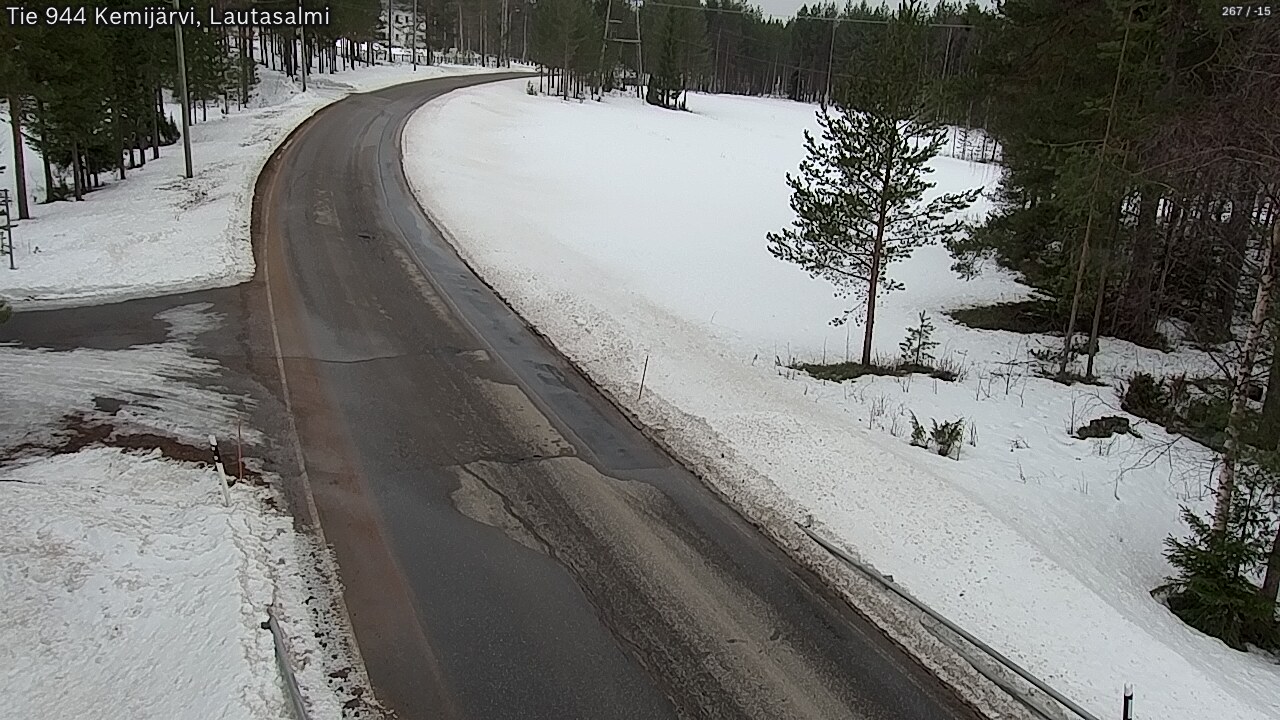 Weather Camera Image Väg 944 Kemijärvi, Lautasalmi, Kemijärvi, Lappi