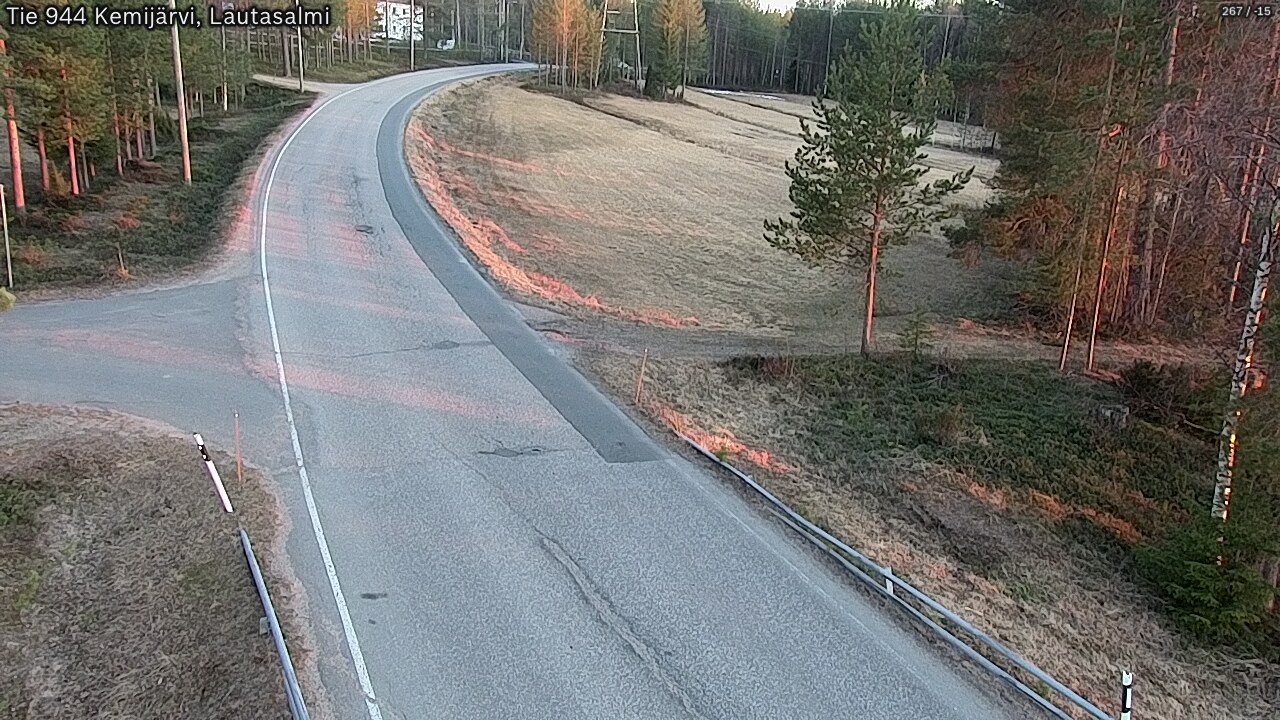 Weather Camera Image Väg 944 Kemijärvi, Lautasalmi, Kemijärvi, Lappi