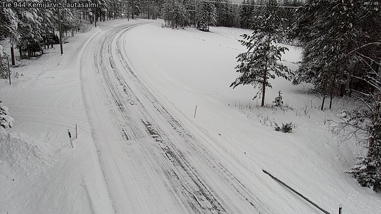 Weather Camera Image Väg 944 Kemijärvi, Lautasalmi, Kemijärvi, Lappi