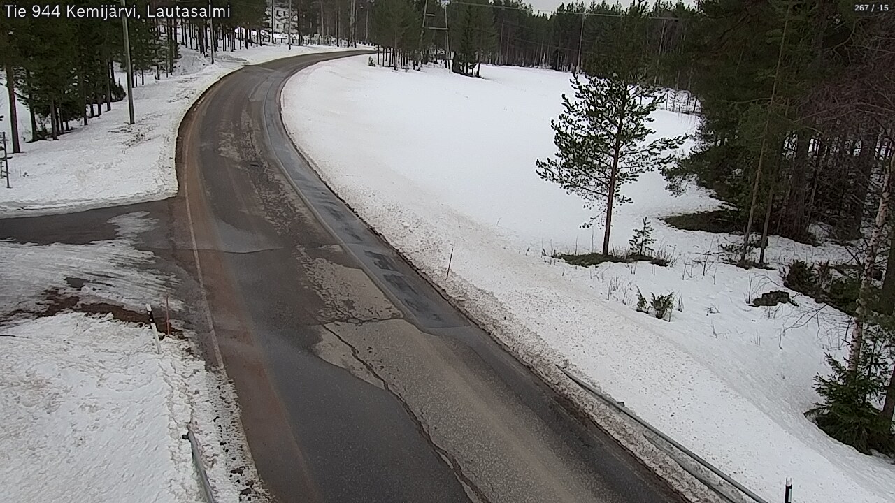 Weather Camera Image Väg 944 Kemijärvi, Lautasalmi, Kemijärvi, Lappi