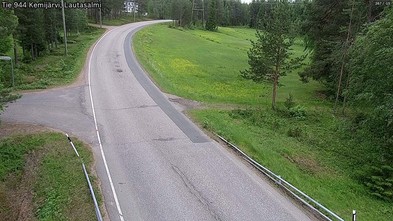 Weather Camera Image Väg 944 Kemijärvi, Lautasalmi, Kemijärvi, Lappi