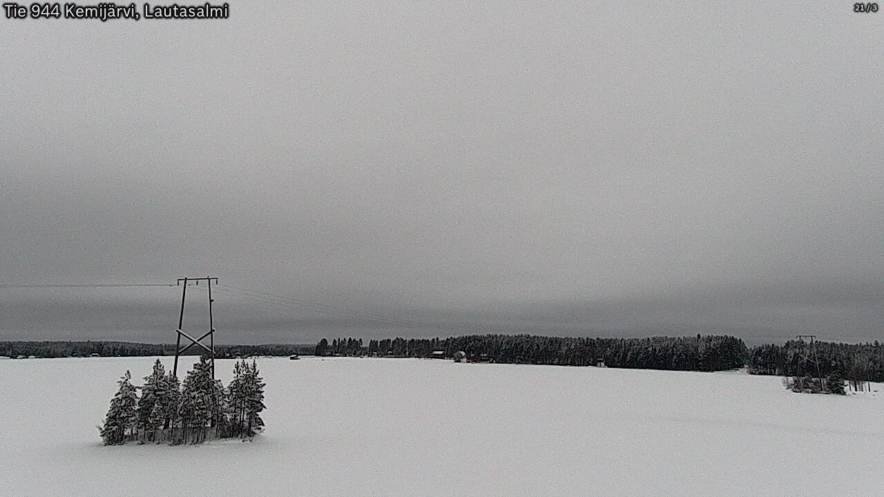 Weather Camera Image Väg 944 Kemijärvi, Lautasalmi, Kemijärvi, Lappi