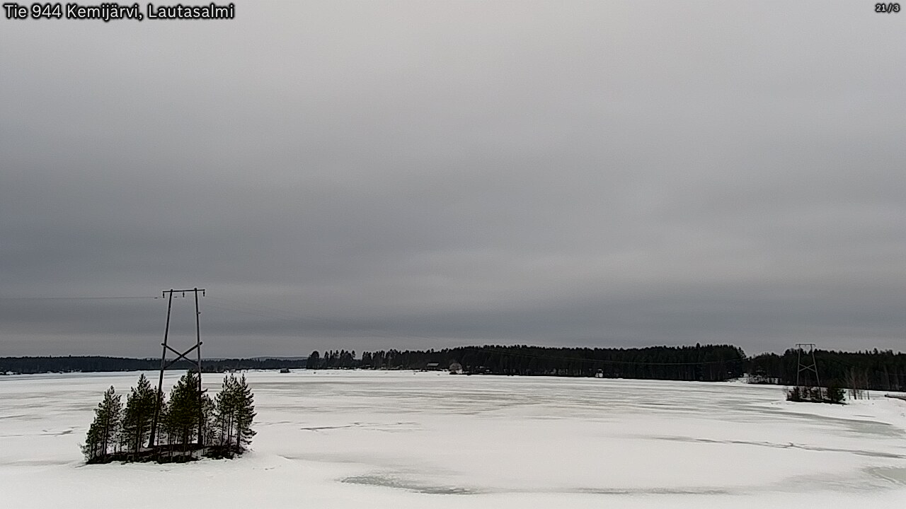 Weather Camera Image Väg 944 Kemijärvi, Lautasalmi, Kemijärvi, Lappi