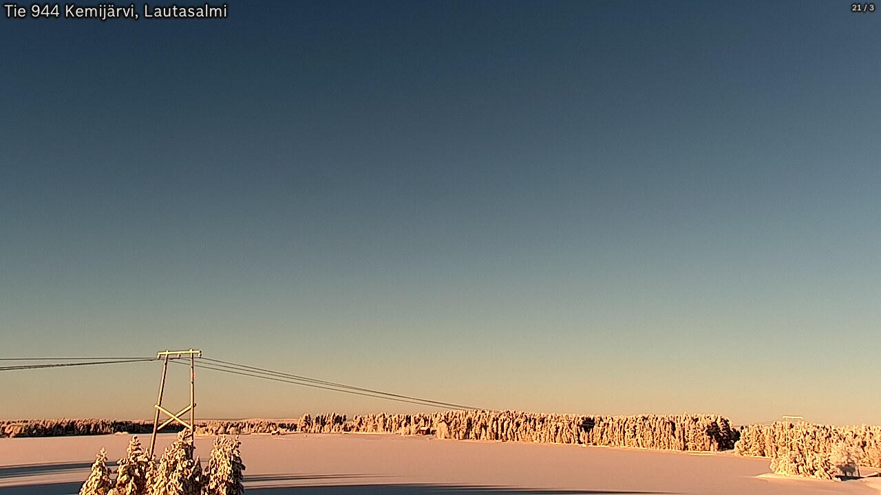 Weather Camera Image Road 944 Kemijärvi, Lautasalmi, Kemijärvi, Lappi