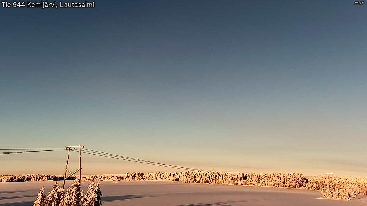 Weather Camera Image Road 944 Kemijärvi, Lautasalmi, Kemijärvi, Lappi