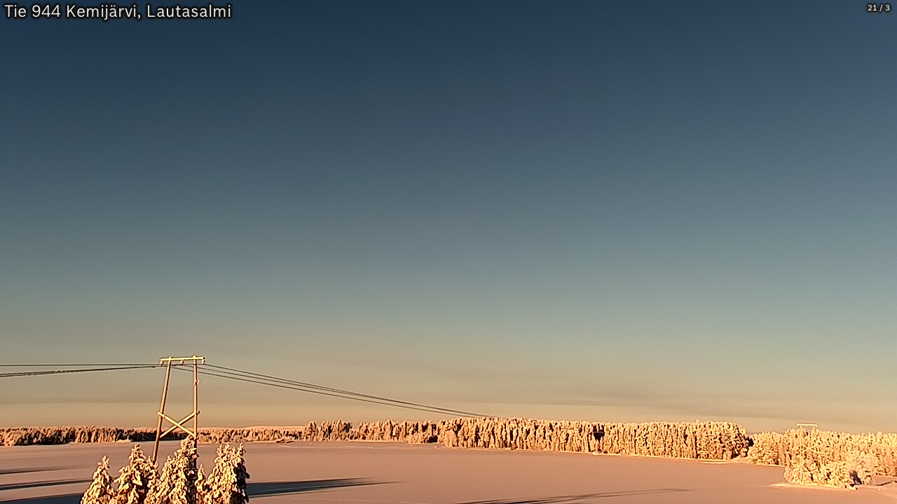 Weather Camera Image Road 944 Kemijärvi, Lautasalmi, Kemijärvi, Lappi