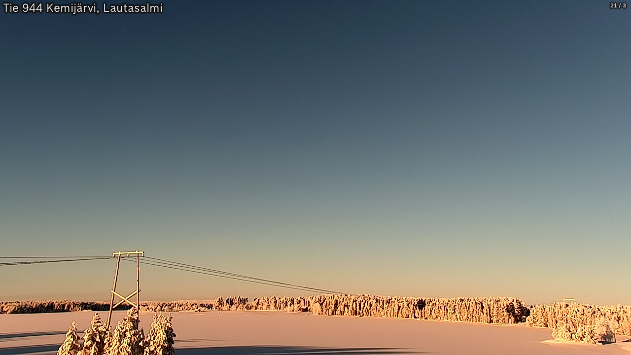 Weather Camera Image Road 944 Kemijärvi, Lautasalmi, Kemijärvi, Lappi