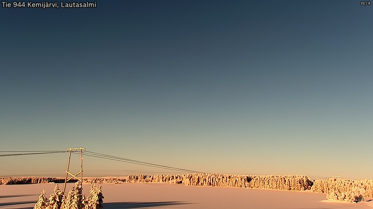 Weather Camera Image Road 944 Kemijärvi, Lautasalmi, Kemijärvi, Lappi