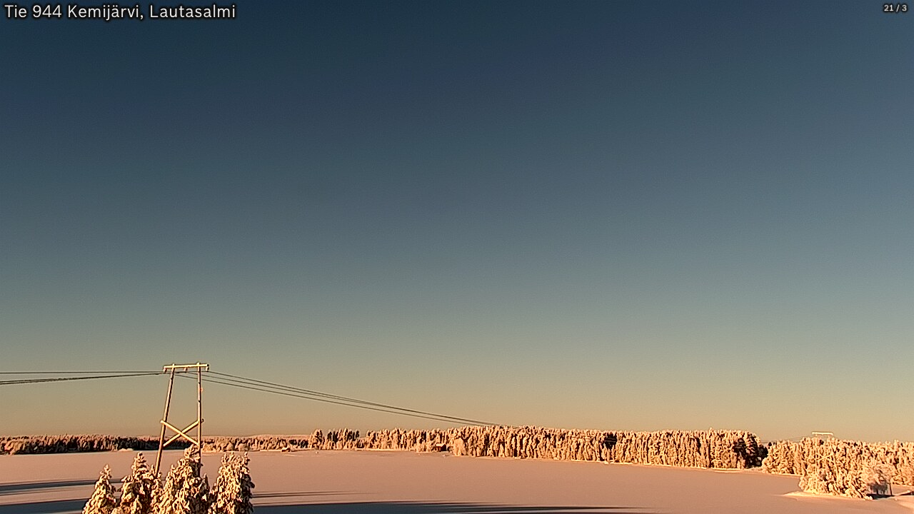 Weather Camera Image Road 944 Kemijärvi, Lautasalmi, Kemijärvi, Lappi