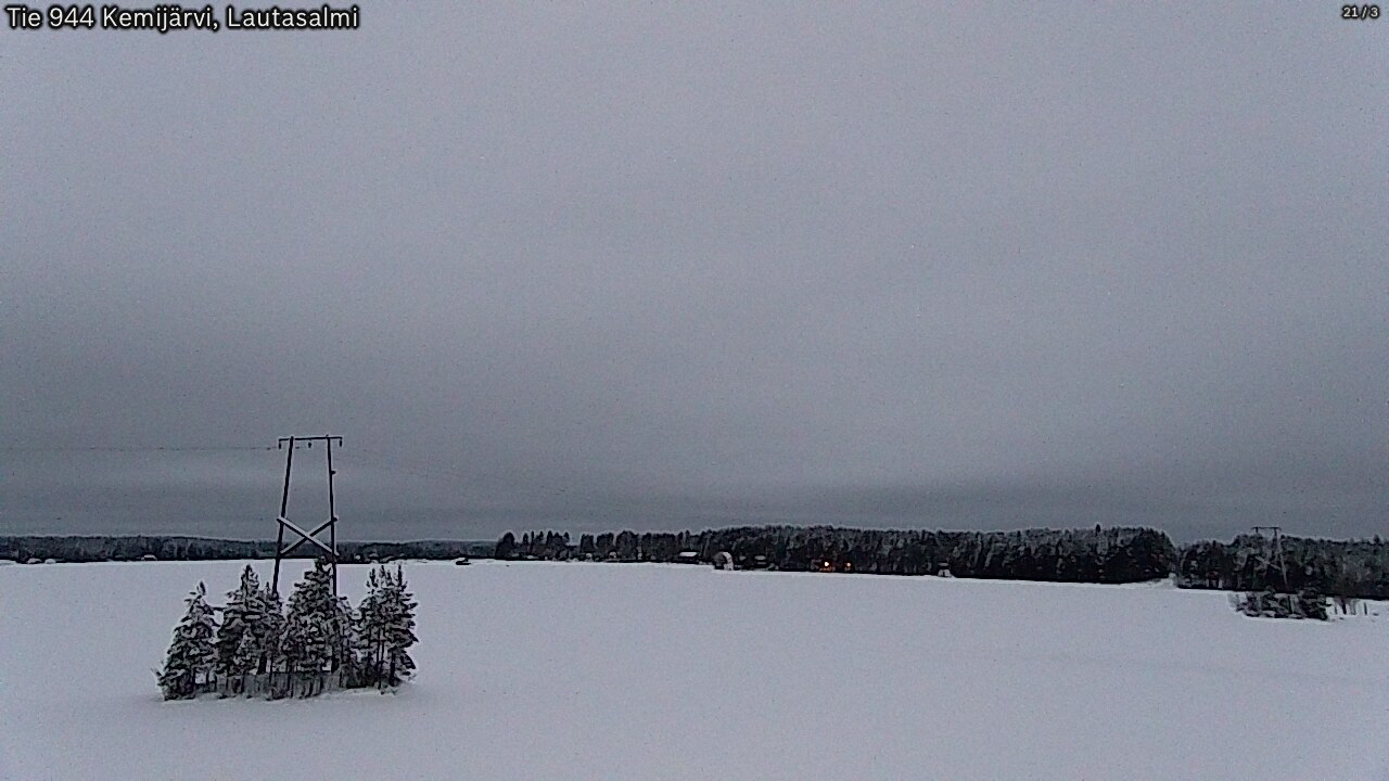 Weather Camera Image Väg 944 Kemijärvi, Lautasalmi, Kemijärvi, Lappi