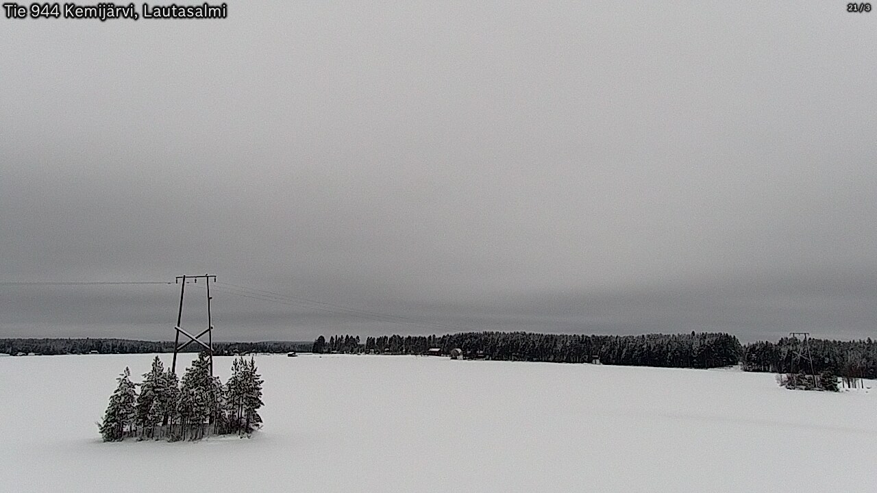 Weather Camera Image Väg 944 Kemijärvi, Lautasalmi, Kemijärvi, Lappi