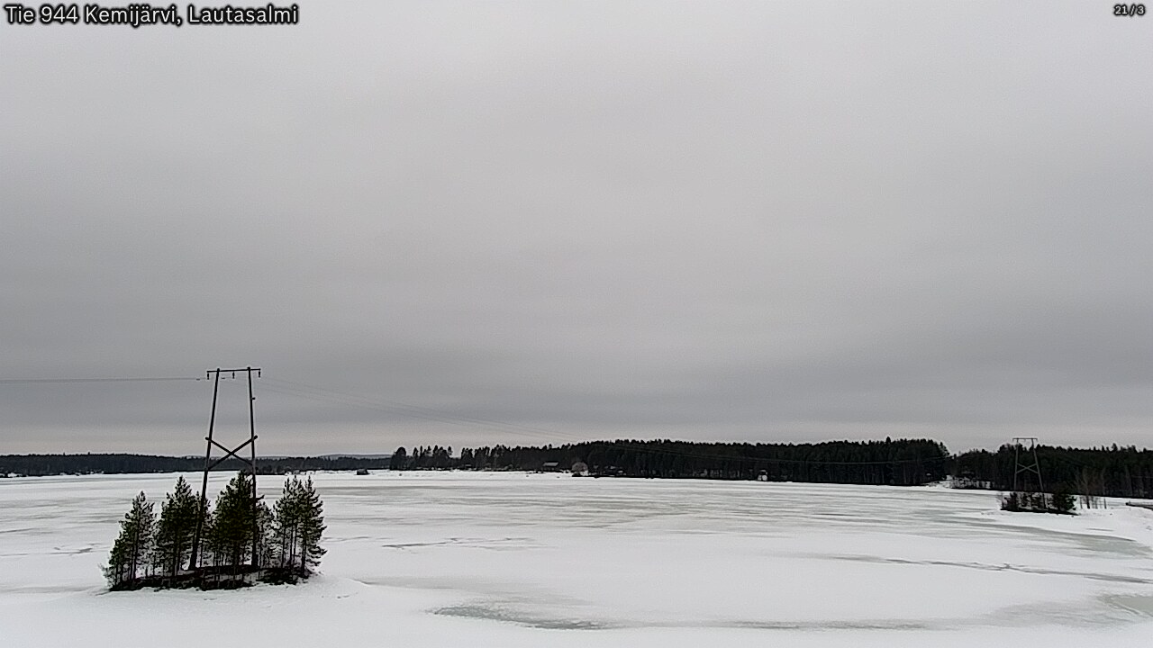 Weather Camera Image Väg 944 Kemijärvi, Lautasalmi, Kemijärvi, Lappi