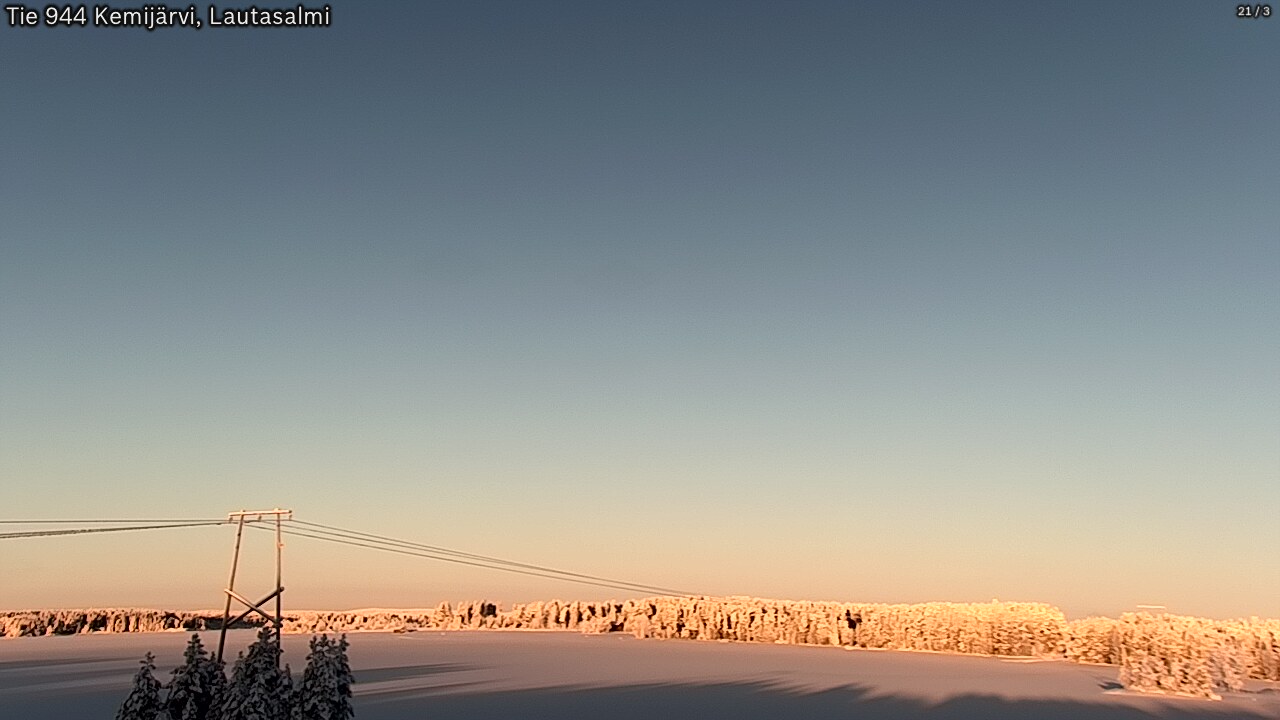 Weather Camera Image Road 944 Kemijärvi, Lautasalmi, Kemijärvi, Lappi