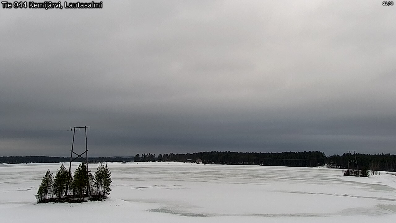 Weather Camera Image Väg 944 Kemijärvi, Lautasalmi, Kemijärvi, Lappi
