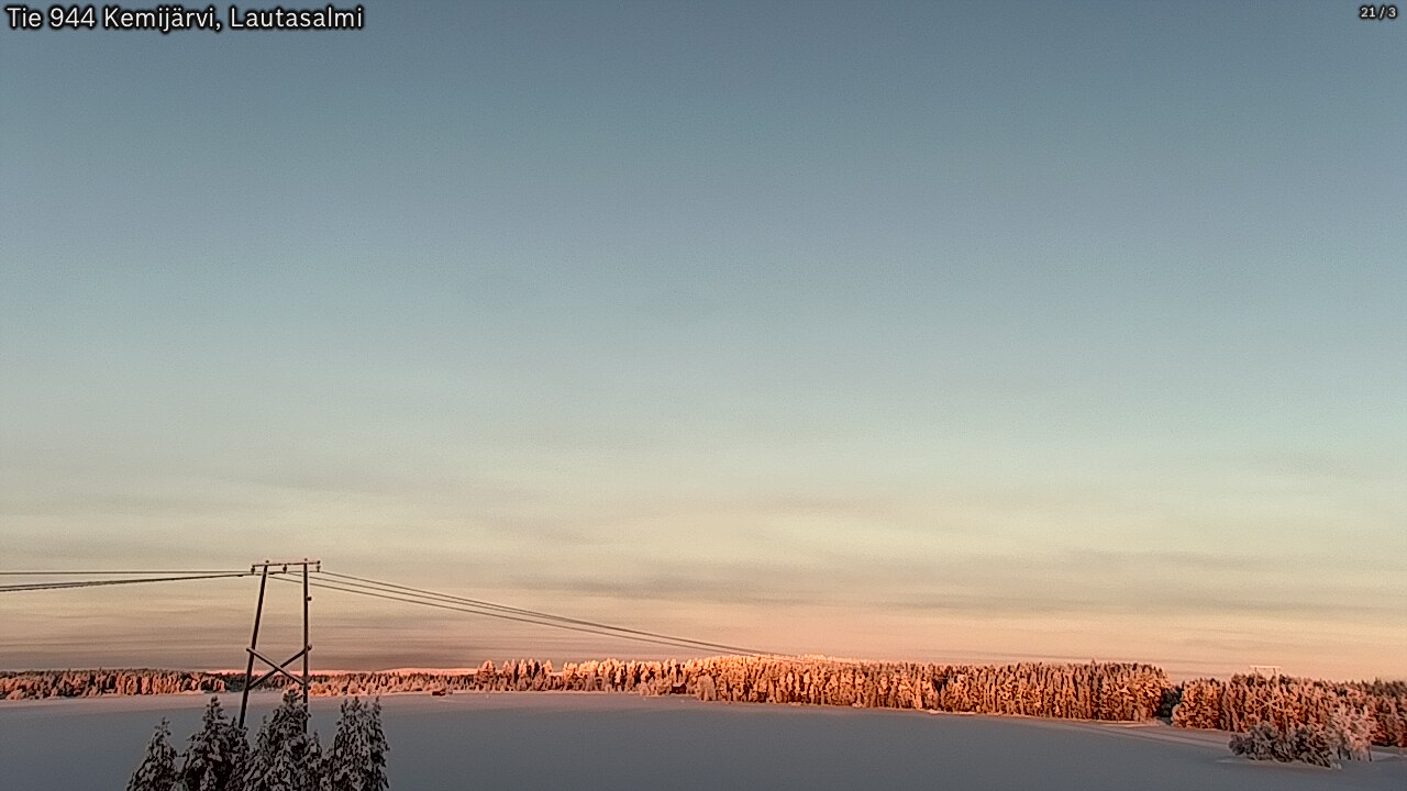 Weather Camera Image Road 944 Kemijärvi, Lautasalmi, Kemijärvi, Lappi
