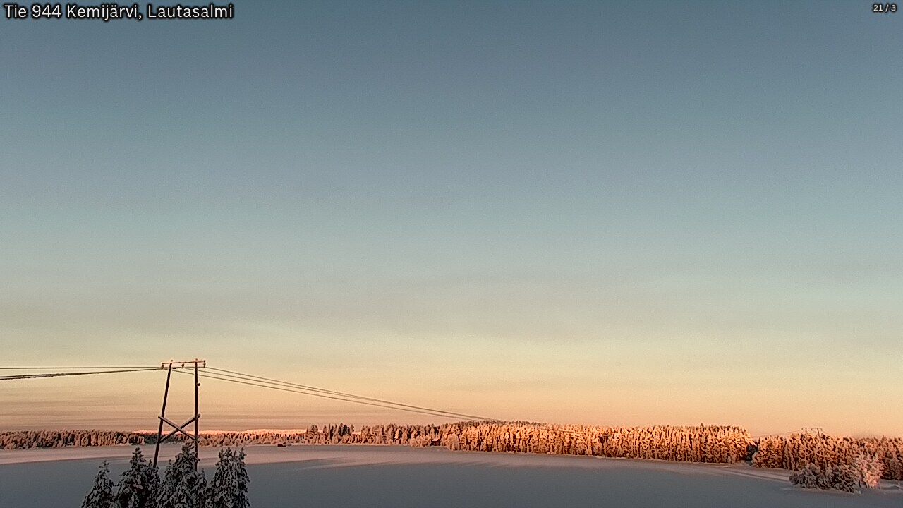 Weather Camera Image Road 944 Kemijärvi, Lautasalmi, Kemijärvi, Lappi