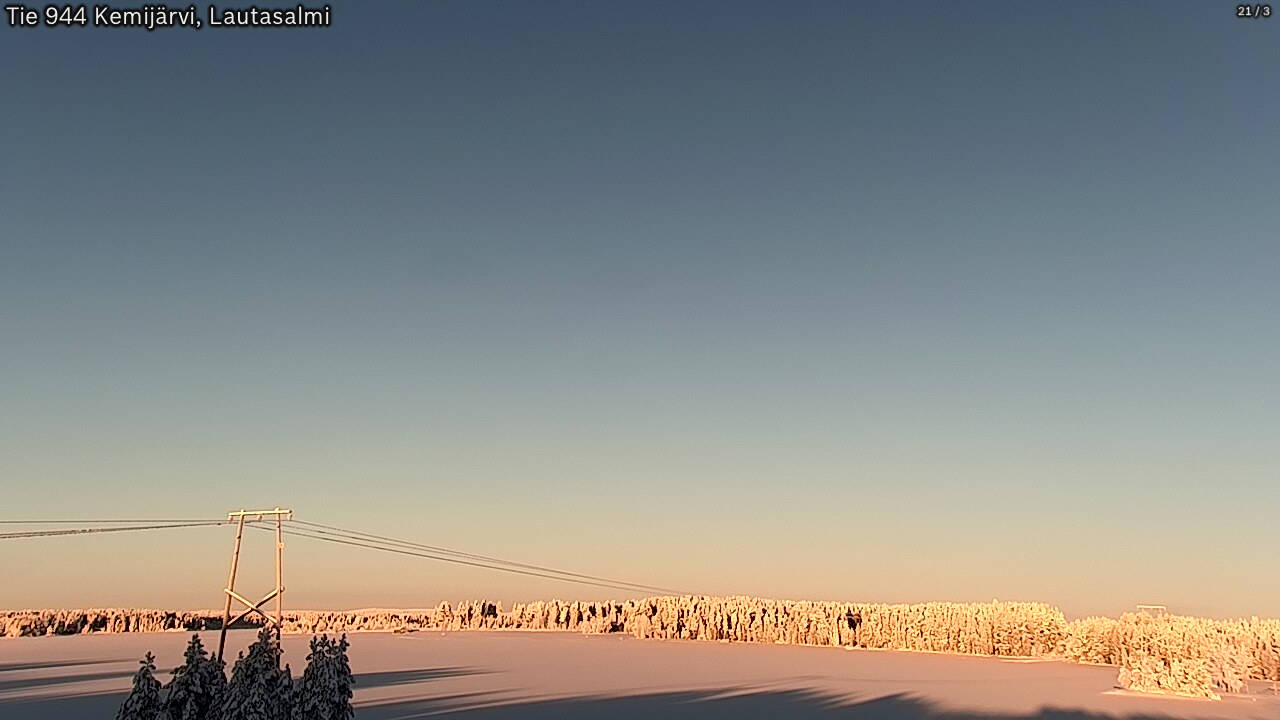 Weather Camera Image Road 944 Kemijärvi, Lautasalmi, Kemijärvi, Lappi