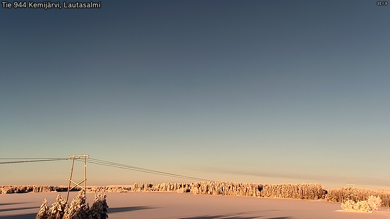 Weather Camera Image Road 944 Kemijärvi, Lautasalmi, Kemijärvi, Lappi