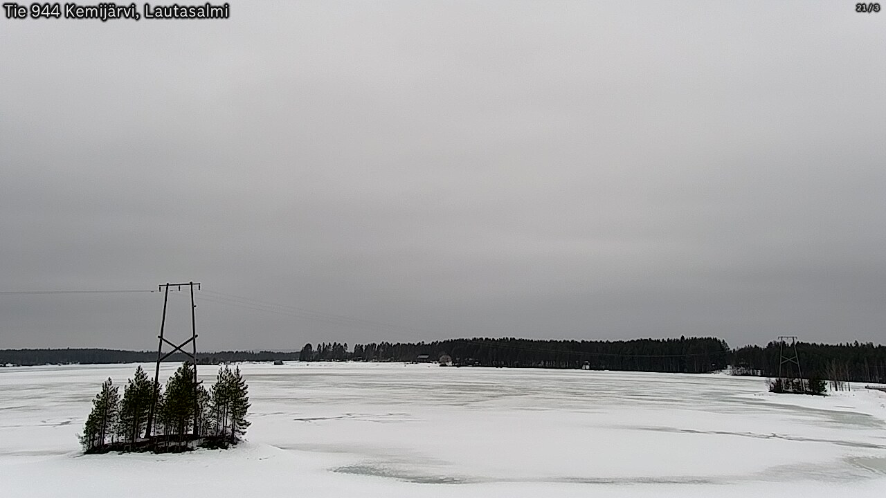 Weather Camera Image Road 944 Kemijärvi, Lautasalmi, Kemijärvi, Lappi