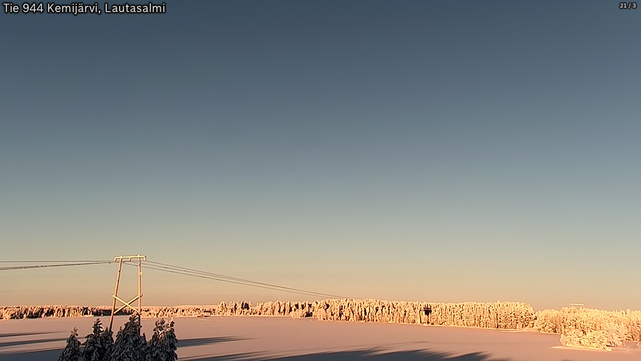 Weather Camera Image Road 944 Kemijärvi, Lautasalmi, Kemijärvi, Lappi