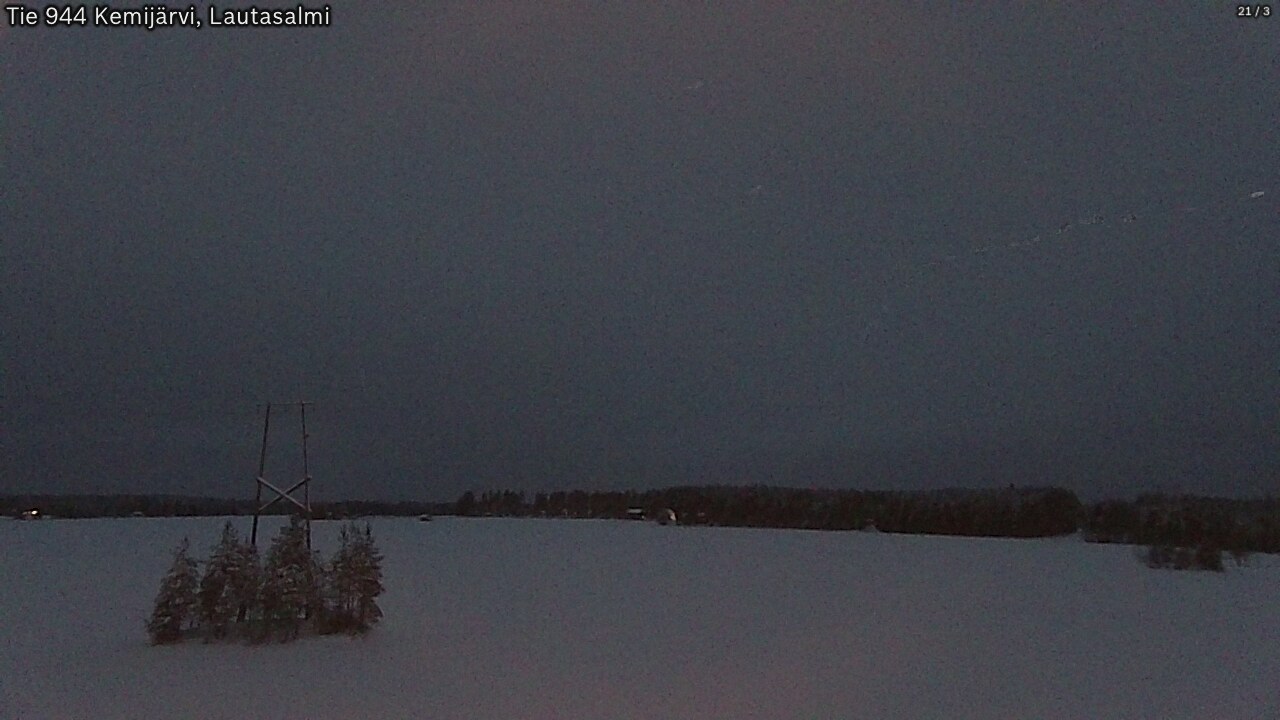 Weather Camera Image Väg 944 Kemijärvi, Lautasalmi, Kemijärvi, Lappi