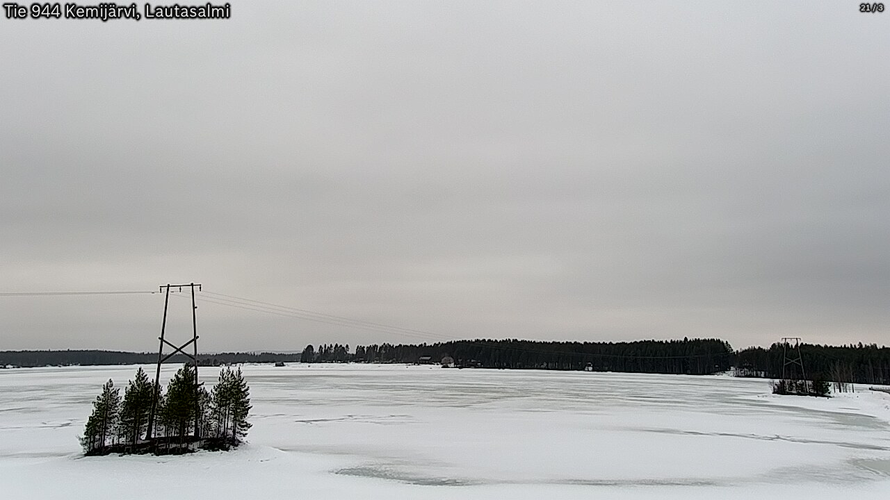 Weather Camera Image Road 944 Kemijärvi, Lautasalmi, Kemijärvi, Lappi