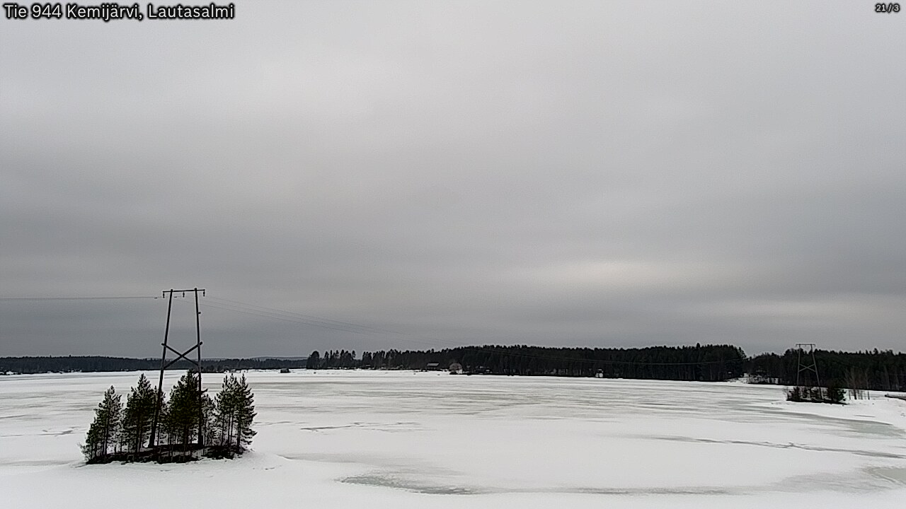 Weather Camera Image Väg 944 Kemijärvi, Lautasalmi, Kemijärvi, Lappi