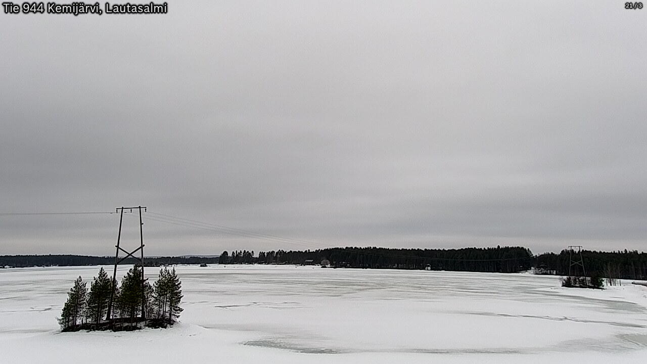 Weather Camera Image Väg 944 Kemijärvi, Lautasalmi, Kemijärvi, Lappi